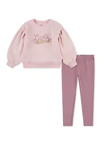 Girls 4-6x Graphic Sweatshirt and Leggings Set