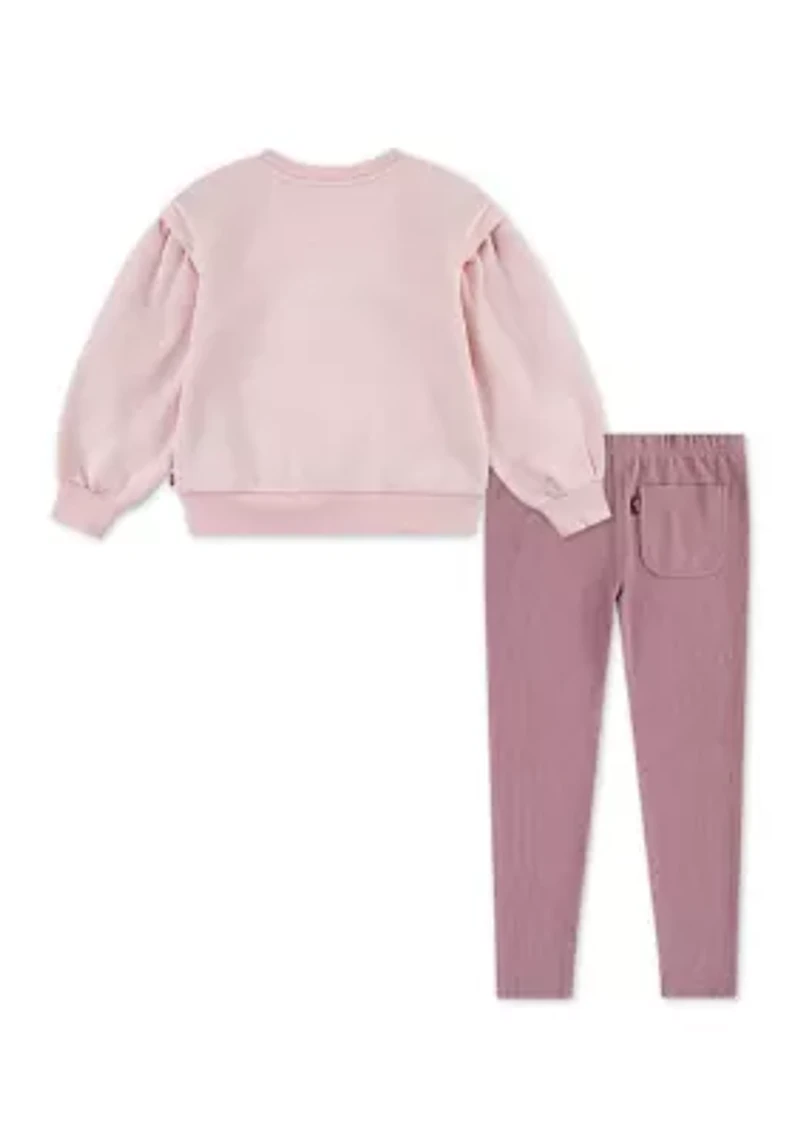 Girls 4-6x Graphic Sweatshirt and Leggings Set