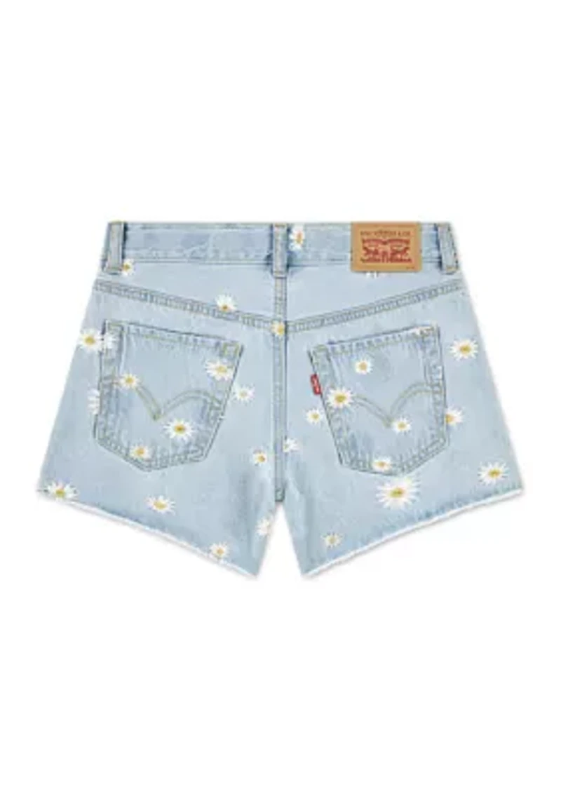 Girls 4-6x Daisy Denim A-Line Shorts