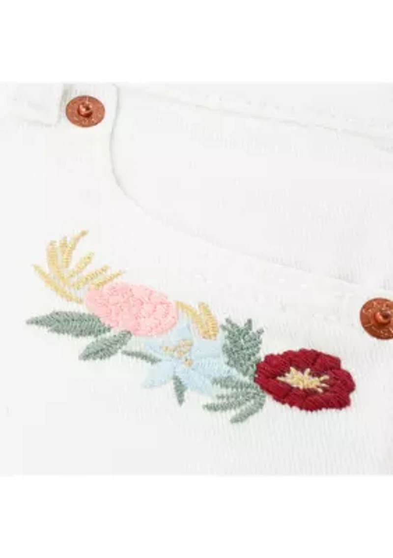 Girls 4-6x Embroidered Shorts
