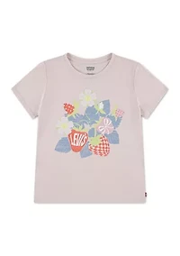 Girls 4-6 Strawberries Short Sleeve Top