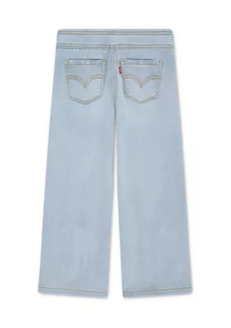 Girls 4-6 Dobby Pull-On Floral Denim