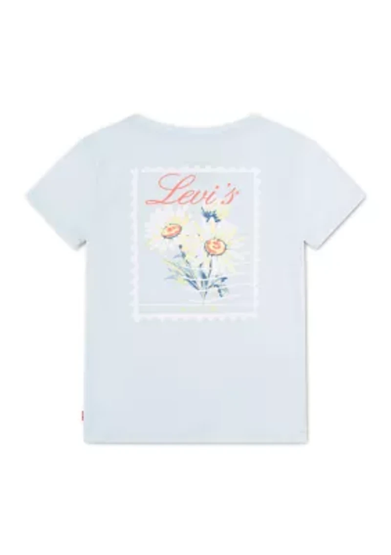 Girls 4-6x Floral Stamped T-Shirt