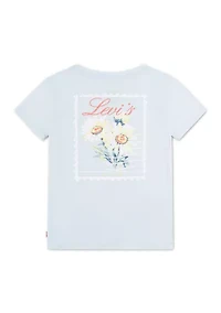 Girls 4-6x Floral Stamped T-Shirt