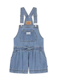 Girls 4-6x Shortall with Tie at Waist