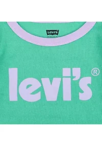 Girls 7-16 Logo Graphic Ribbed Ringer T-Shirt