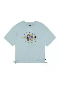 Girls 7-16 Side Cinched Logo Graphic T-Shirt