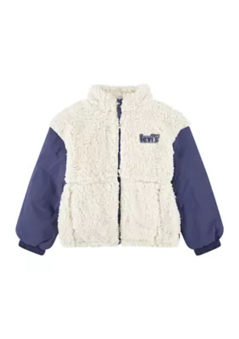 Girls 7-16 Boxy Fit Sherpa Jacket