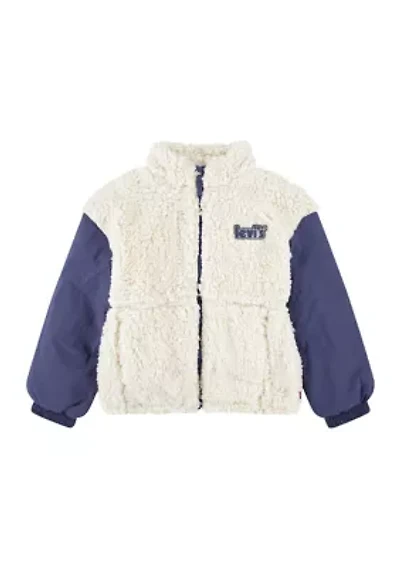 Girls 7-16 Boxy Fit Sherpa Jacket