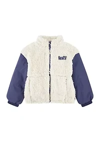 Girls 7-16 Boxy Fit Sherpa Jacket
