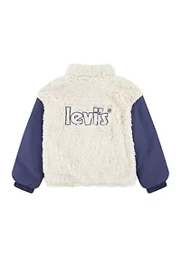 Girls 7-16 Boxy Fit Sherpa Jacket
