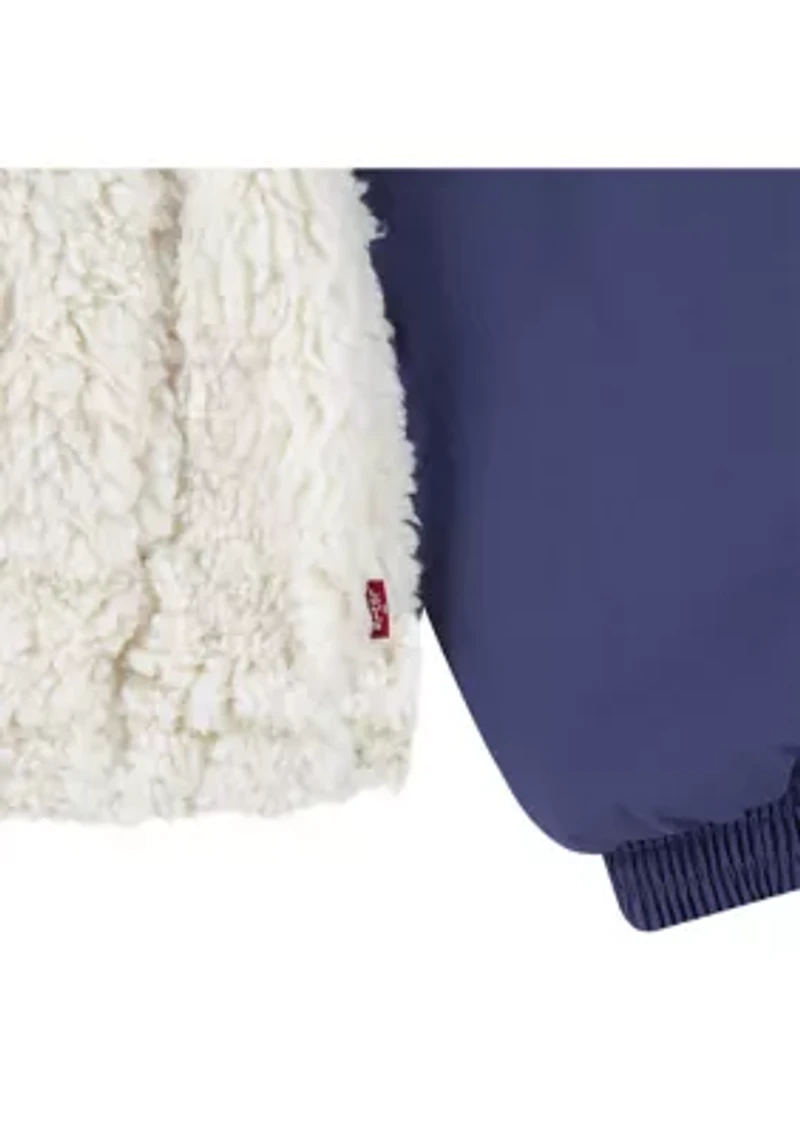 Girls 7-16 Boxy Fit Sherpa Jacket