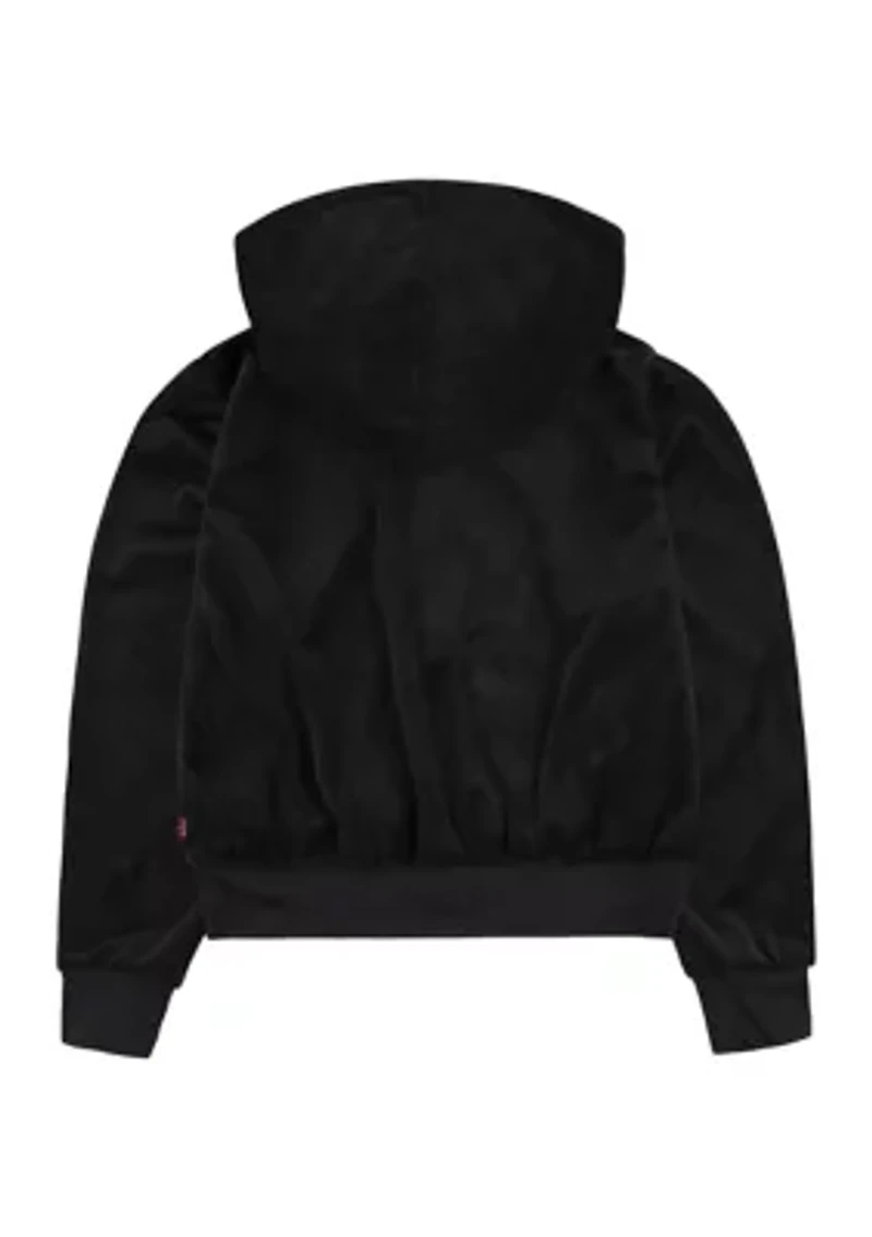 Girls 7-16 Velour Meet and Greet Hoodie