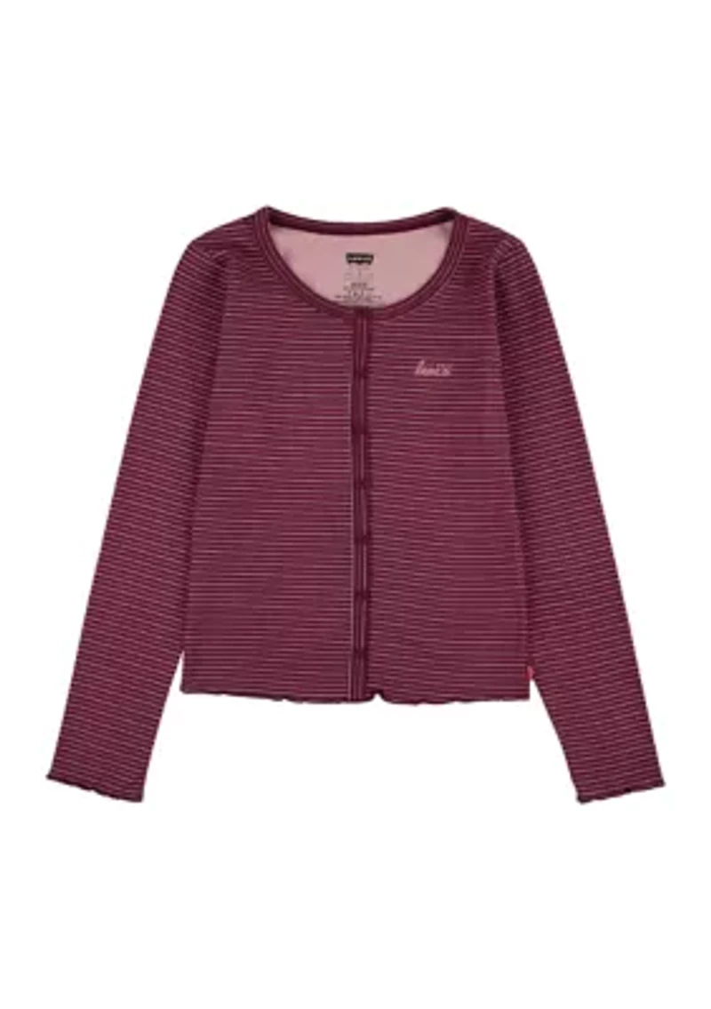Girls 7-16 Stripe Ribbed Top