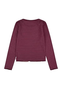 Girls 7-16 Stripe Ribbed Top