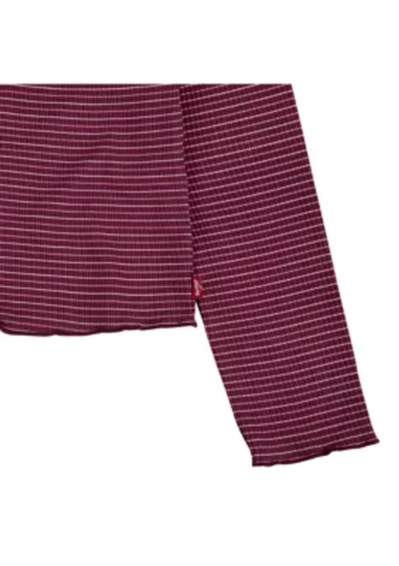 Girls 7-16 Stripe Ribbed Top