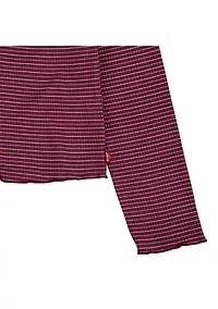 Girls 7-16 Stripe Ribbed Top