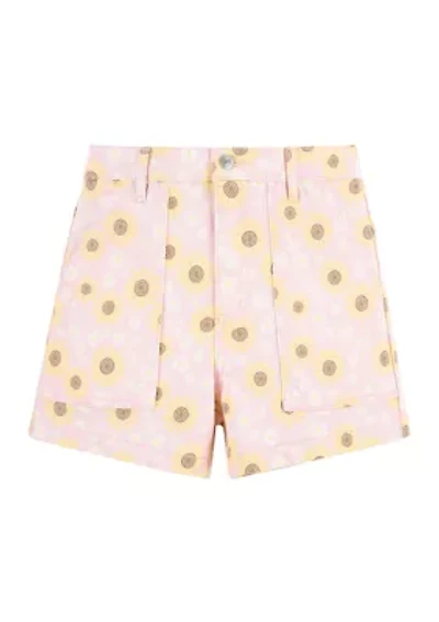 Girls 7-16 Printed Twill A-Line Shorts
