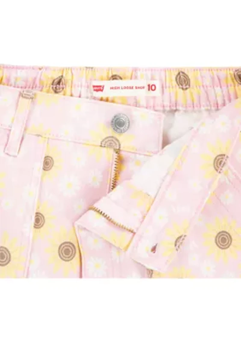 Girls 7-16 Printed Twill A-Line Shorts