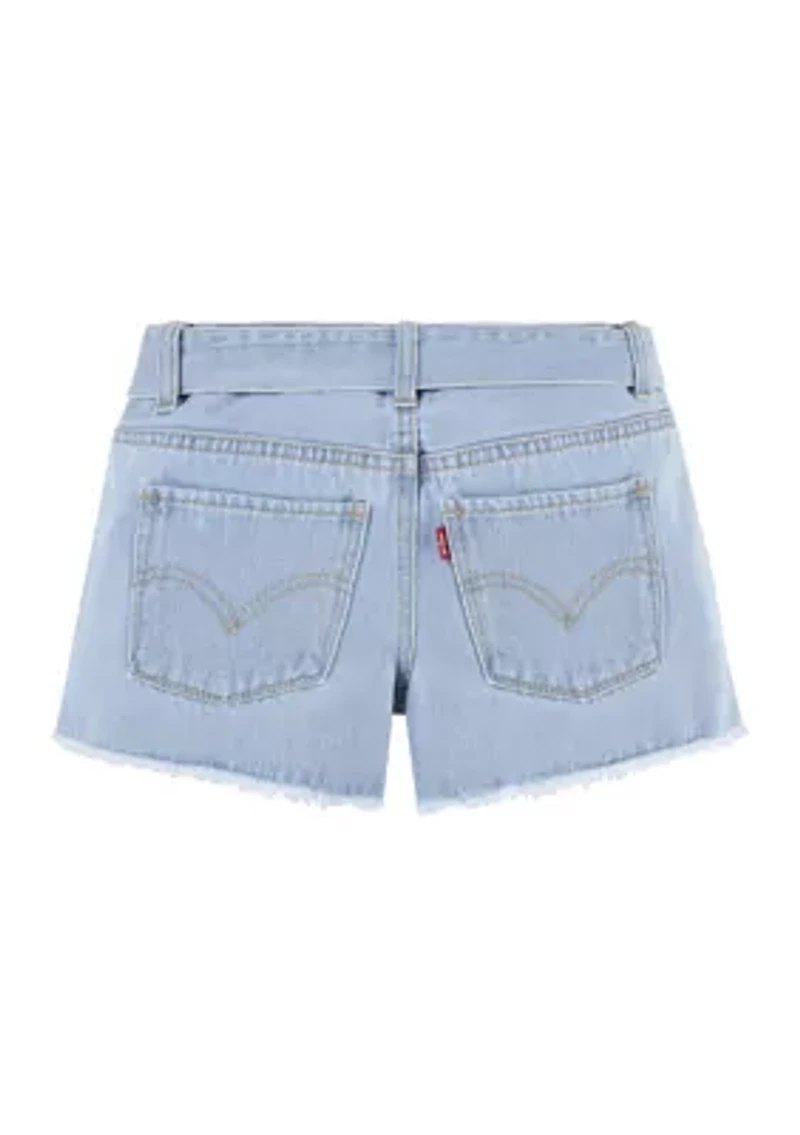 Girls 7-16 Denim Belted Shorts