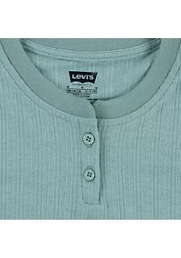 Girls 7-16 Ribbed Knit Babydoll Top