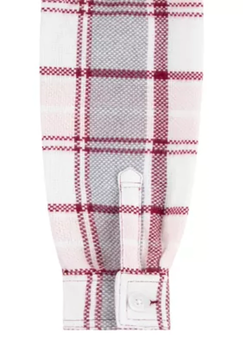 Girls 7-16 Oversized Plaid Printed Shirt