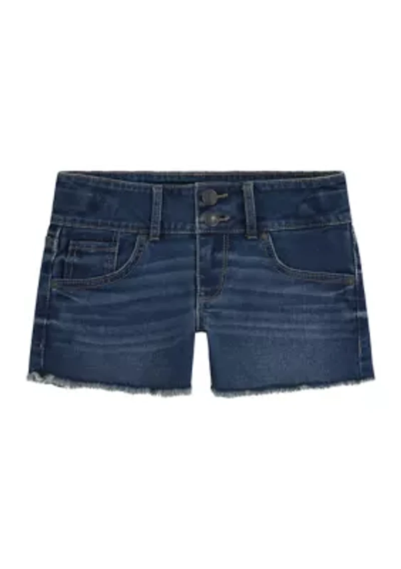 Girls 7-16 Double Shank Denim Shorts