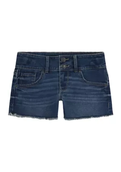 Girls 7-16 Double Shank Denim Shorts