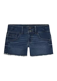 Girls 7-16 Double Shank Denim Shorts