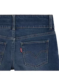 Girls 7-16 Double Shank Denim Shorts