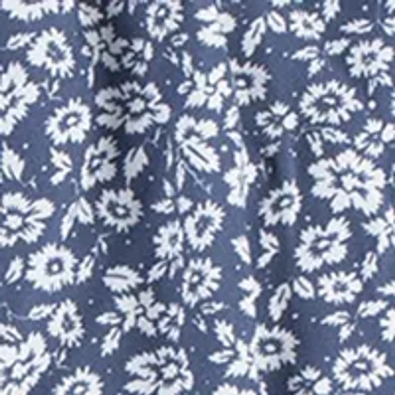 Girls 7-16 Smocked Printed Dress