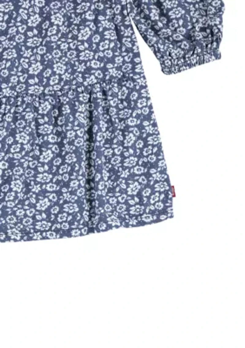 Girls 7-16 Smocked Printed Dress