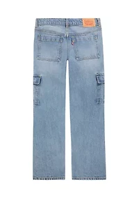 Girls 7-16 Baggy Cargo Denim Jeans