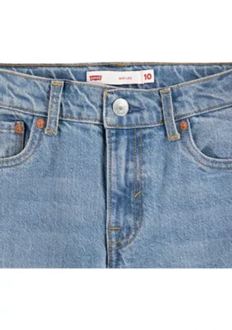Girls 7-16 Baggy Cargo Denim Jeans