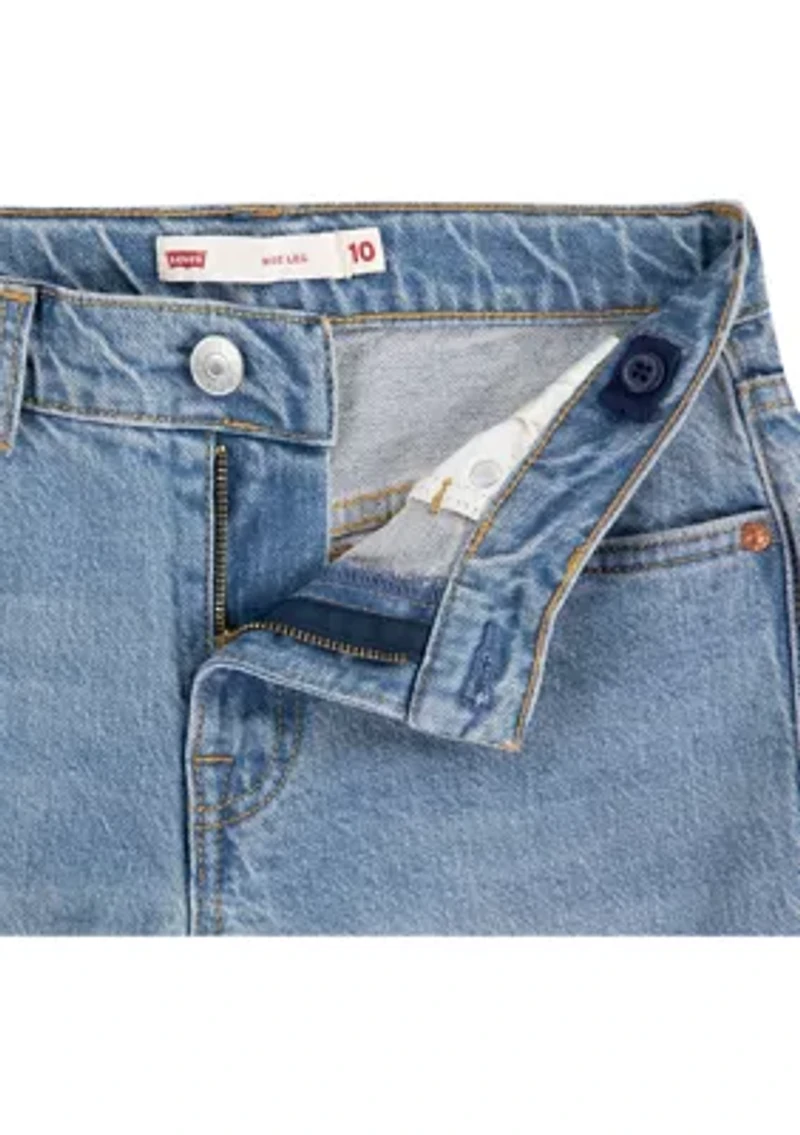 Girls 7-16 Baggy Cargo Denim Jeans