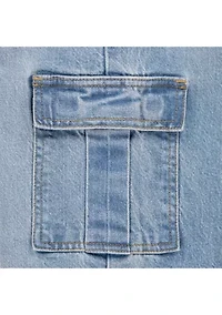 Girls 7-16 Baggy Cargo Denim Jeans