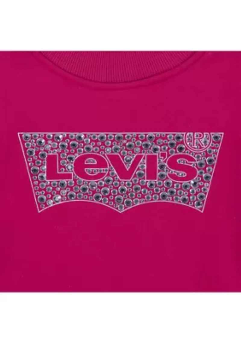 Girls 7-16 Mock Neck Bubble Knit Graphic Top