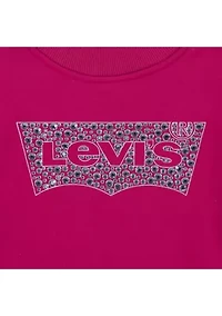 Girls 7-16 Mock Neck Bubble Knit Graphic Top