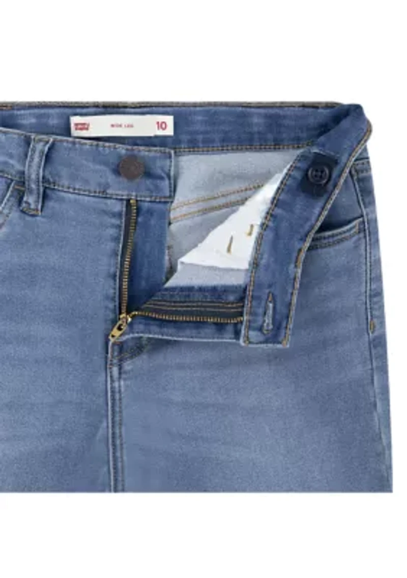 Girls 7-16 Wide Leg Denim Jeans