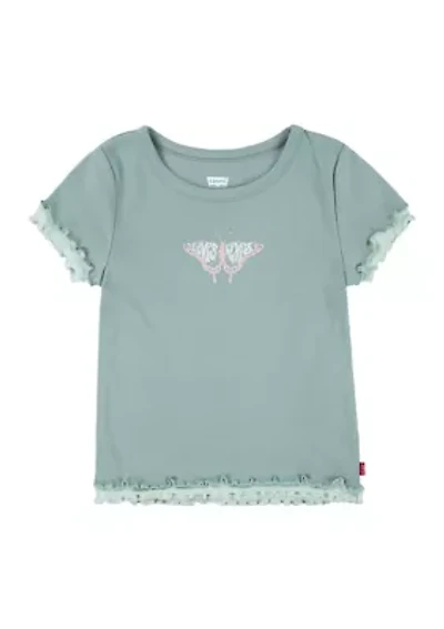 Girls 7-16 Double Layer Knit Top