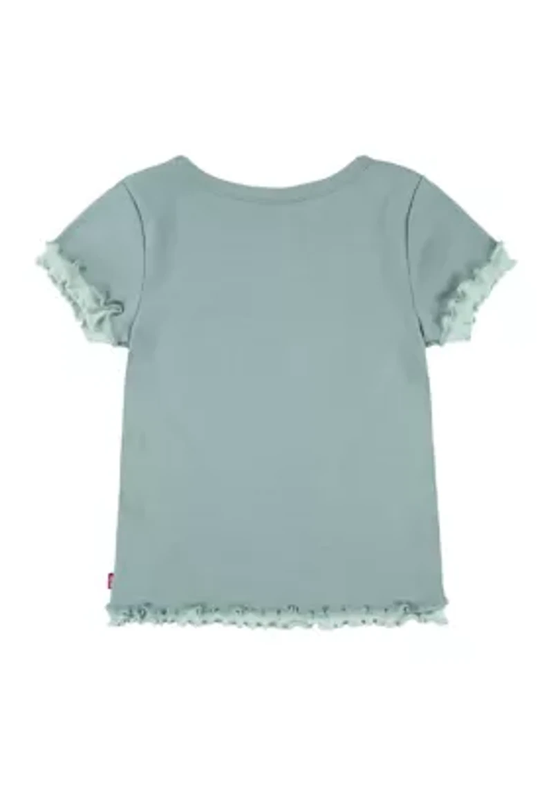 Girls 7-16 Double Layer Knit Top