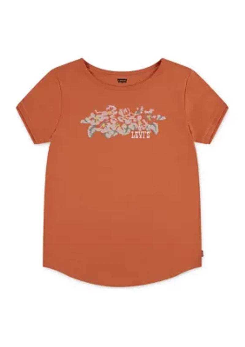 Girls 7-16 Double Cuff Graphic T-Shirt