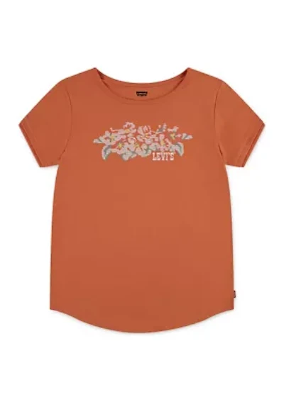 Girls 7-16 Double Cuff Graphic T-Shirt