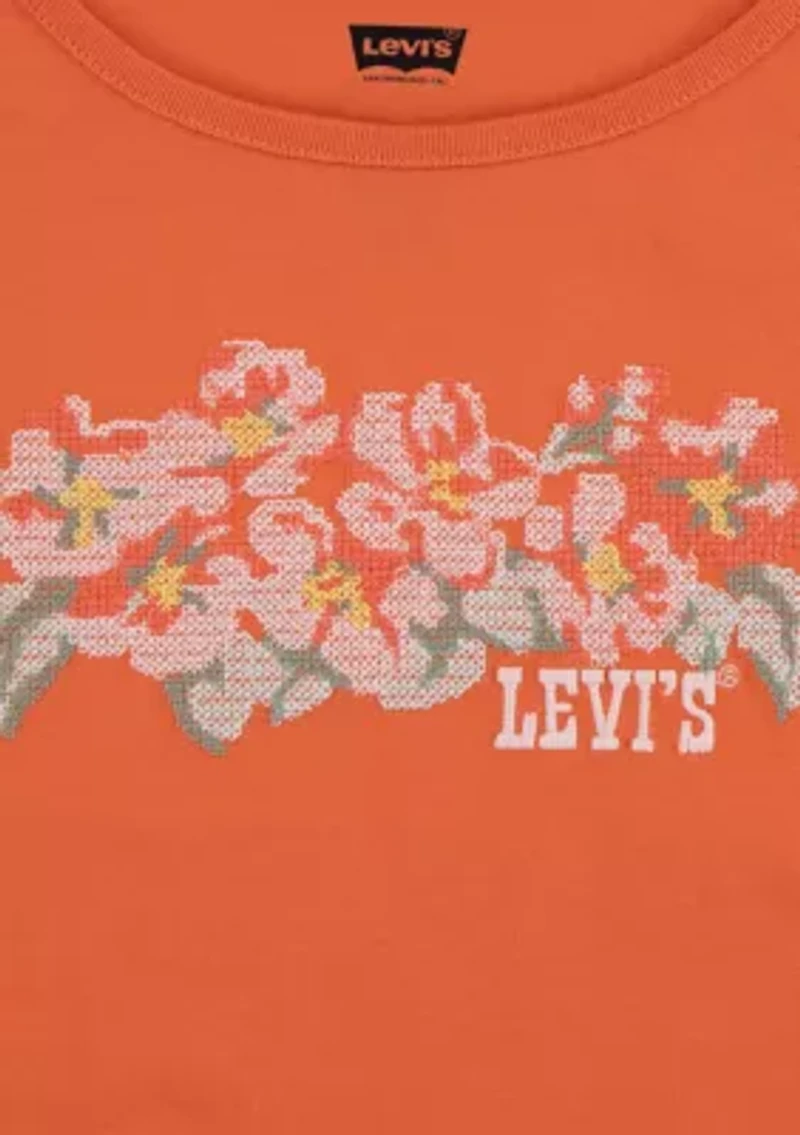 Girls 7-16 Double Cuff Graphic T-Shirt