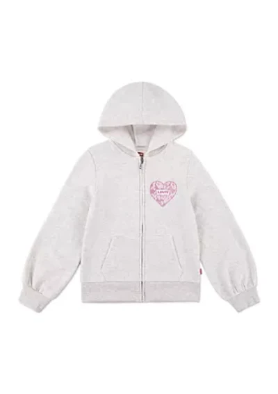 Girls 7-16 Lace Full Zip Hoodie