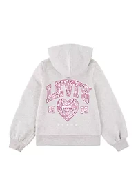 Girls 7-16 Lace Full Zip Hoodie