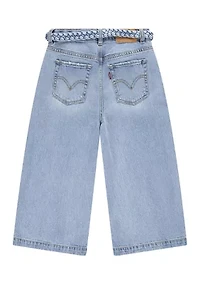 Girls 7-16 Extra Large Culotte Stretch Denim Jeans
