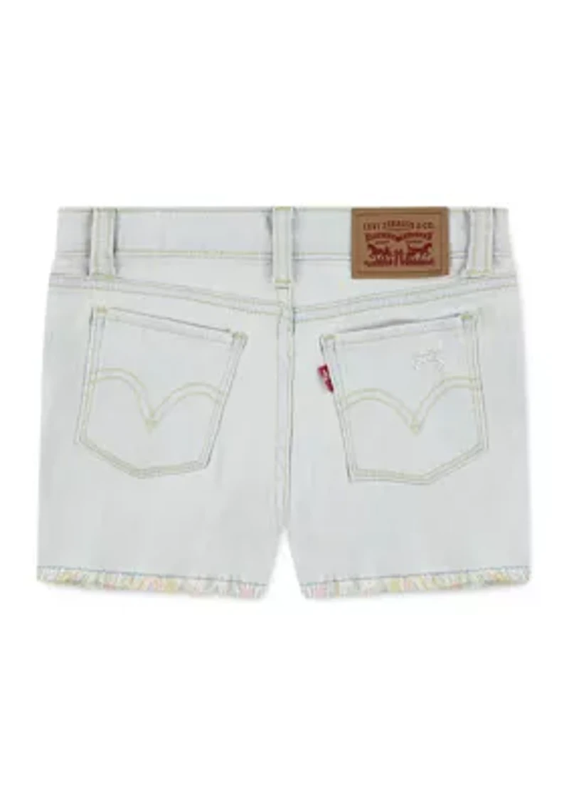 Girls 7-16 Rainbow Denim Shorts