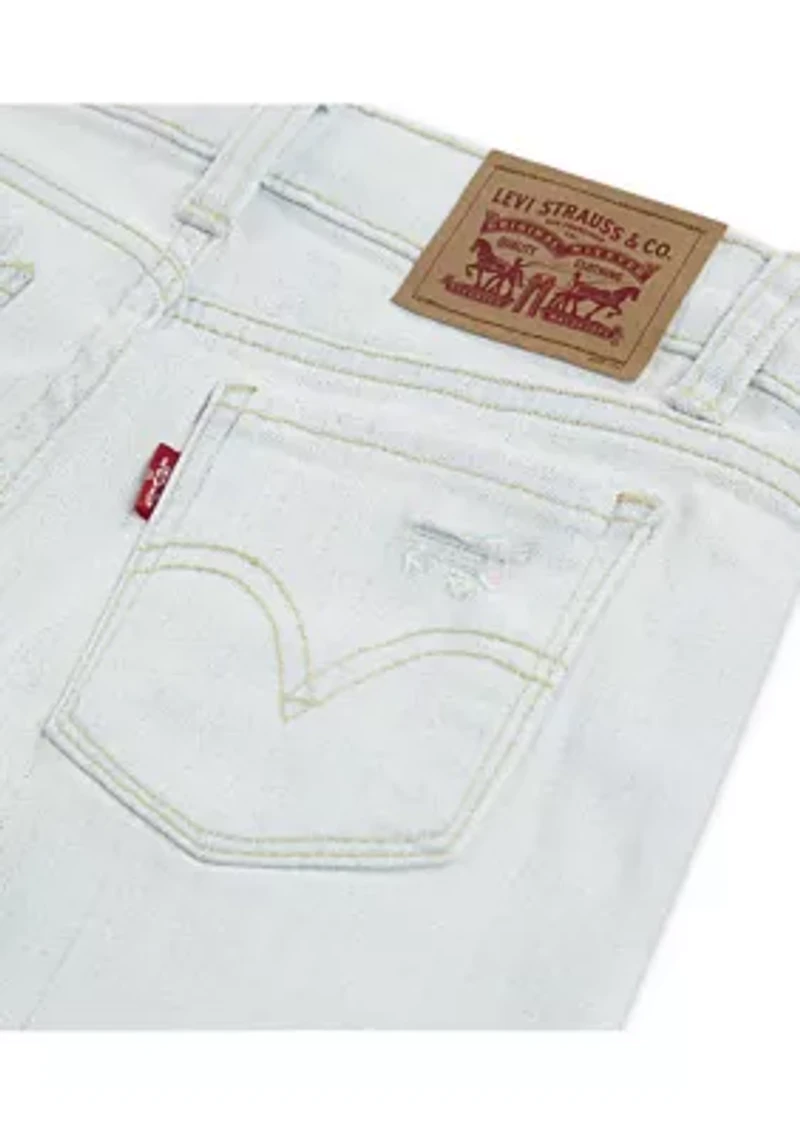 Girls 7-16 Rainbow Denim Shorts