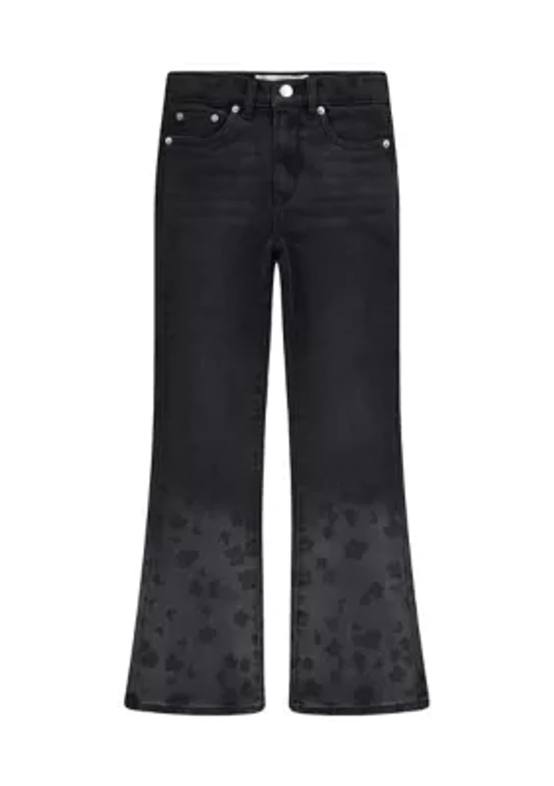 Girls 7-16 Faded Art Flare Jeans